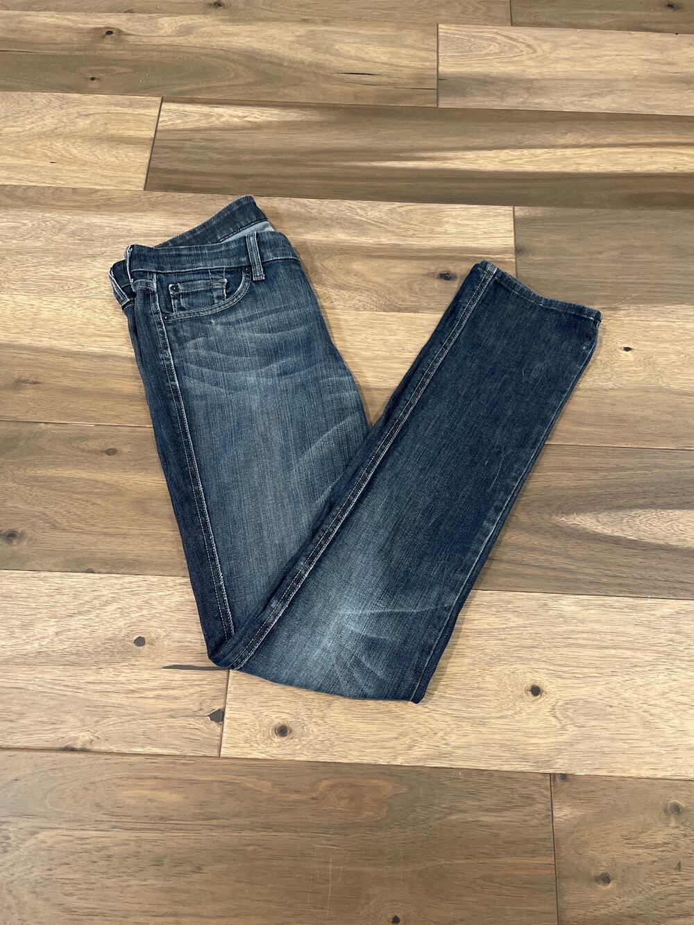 7 For All Mankind The Kate Straight‑Leg Jeans Size Dark Wash Made in USA